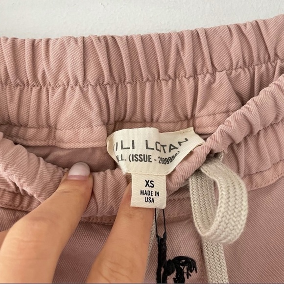 Nili Lotan Casablanca High Waist Crop Drawstring Pants in Dusty Pink - Picture 8 of 11